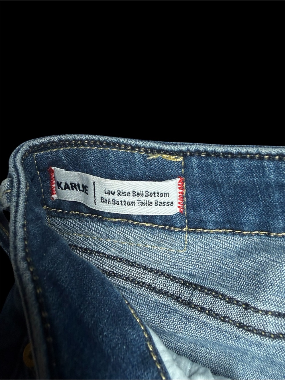 True Religion Women’s  Low Rise Bell Bottom
 Taille Basse jeans size 24 - Picture 3 of 7